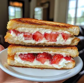 FRIED STRAWBERRY CHEESECAKE SANDWICHES