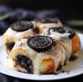 Oreo Stuffed Cinnamon Rolls