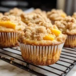 Easy Peach Crumb Topping Muffins 18 Minutes Amazing