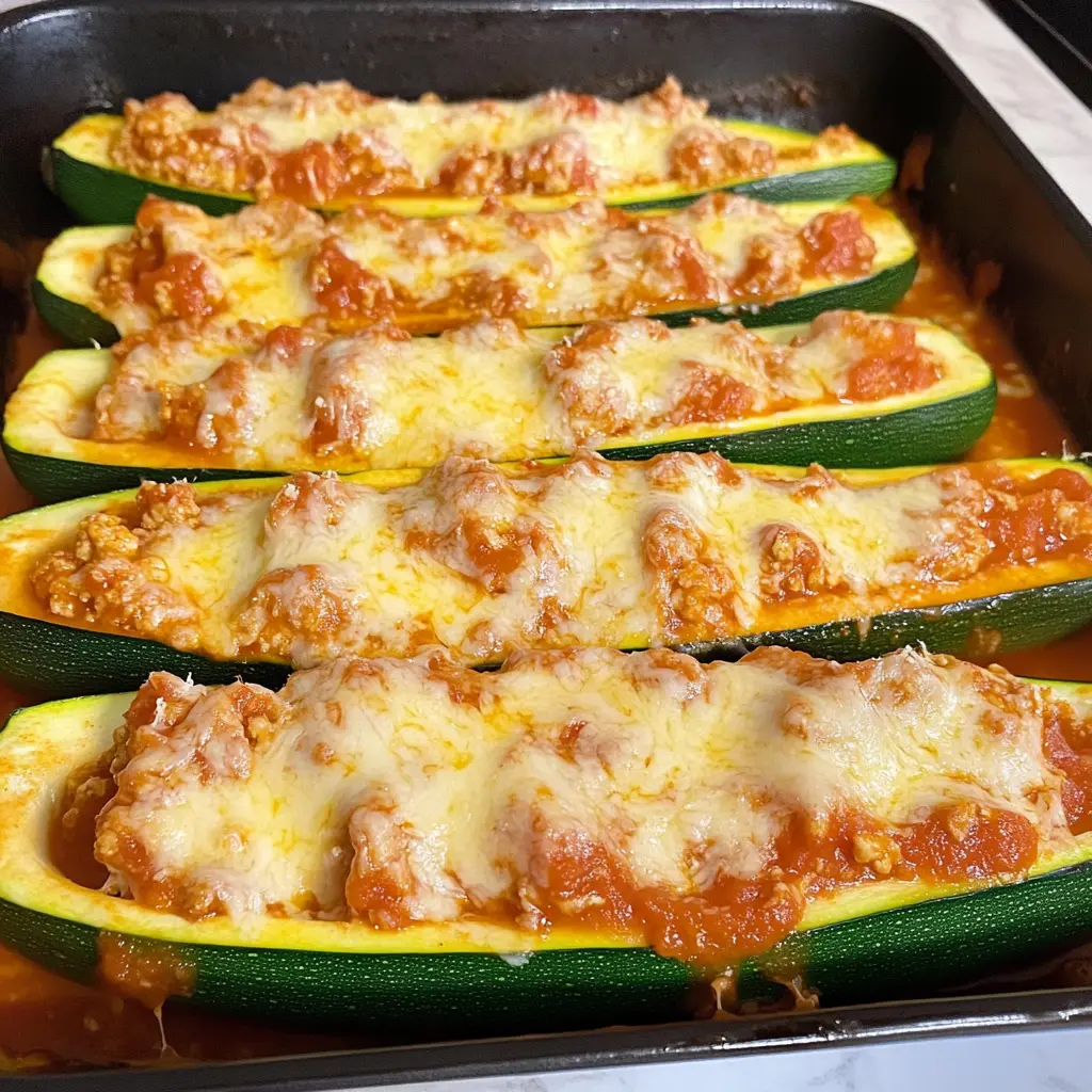 Keto Chicken Parmesan Zucchini Boats 4 Servings Easy Delicious