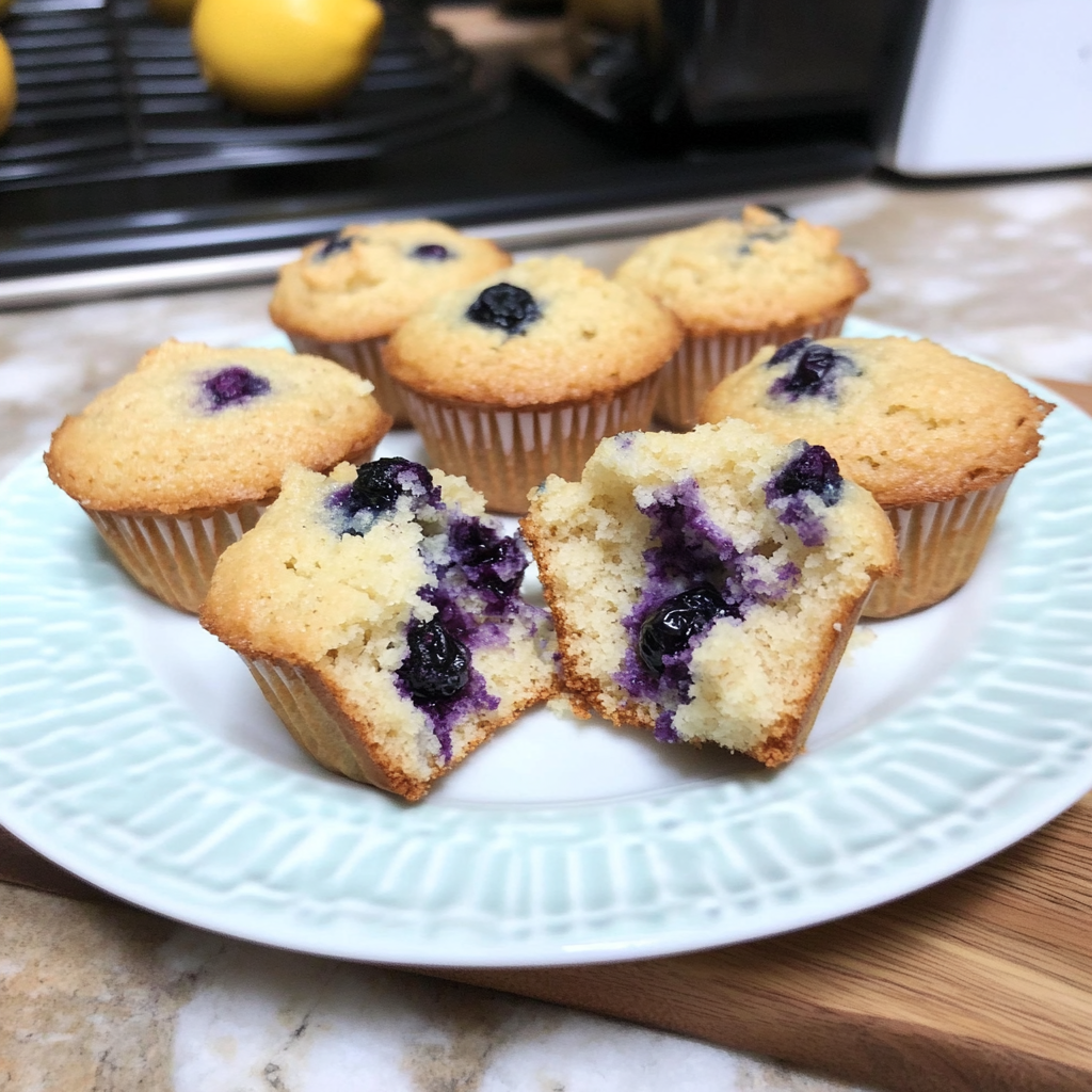 Almond Flour Lemon Blueberry Muffins 7 Ingredients Easy Delicious