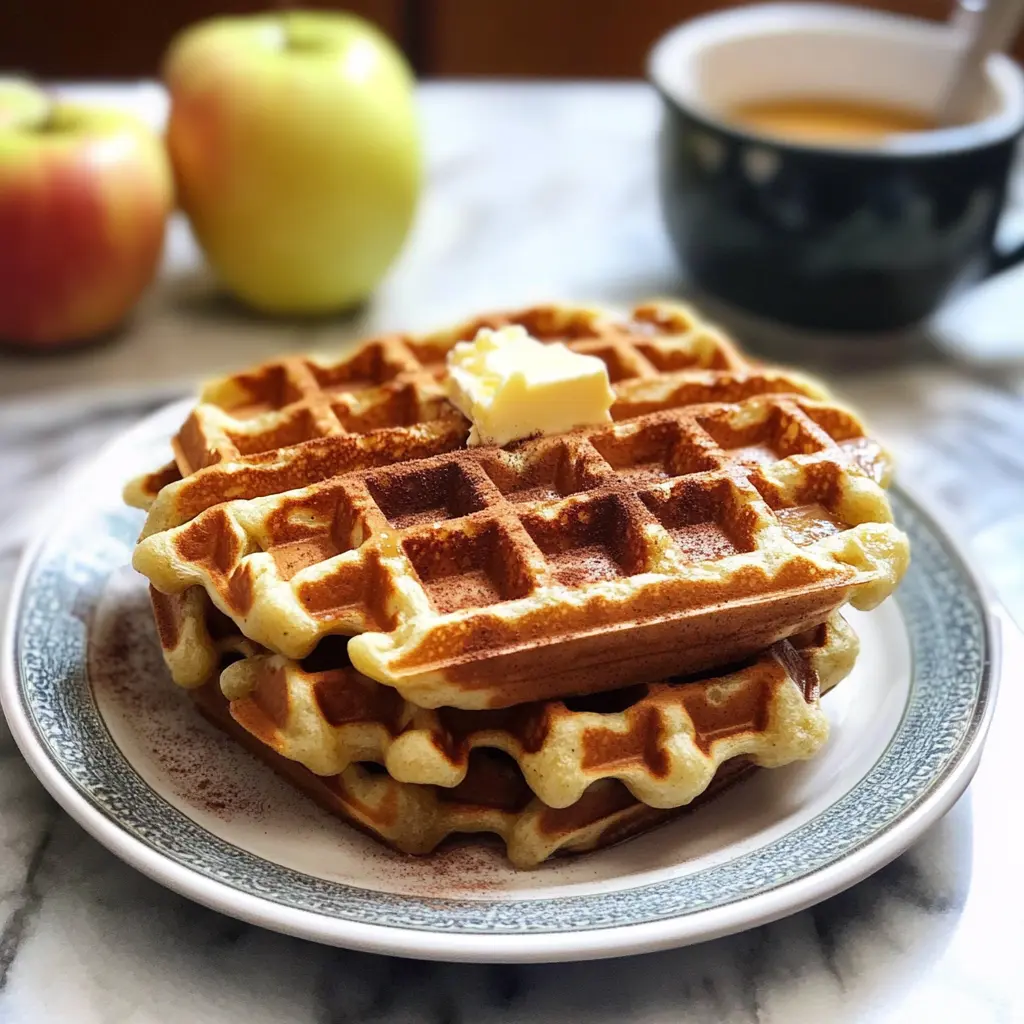 Apple Cider Waffles 4 Servings Easy Delicious