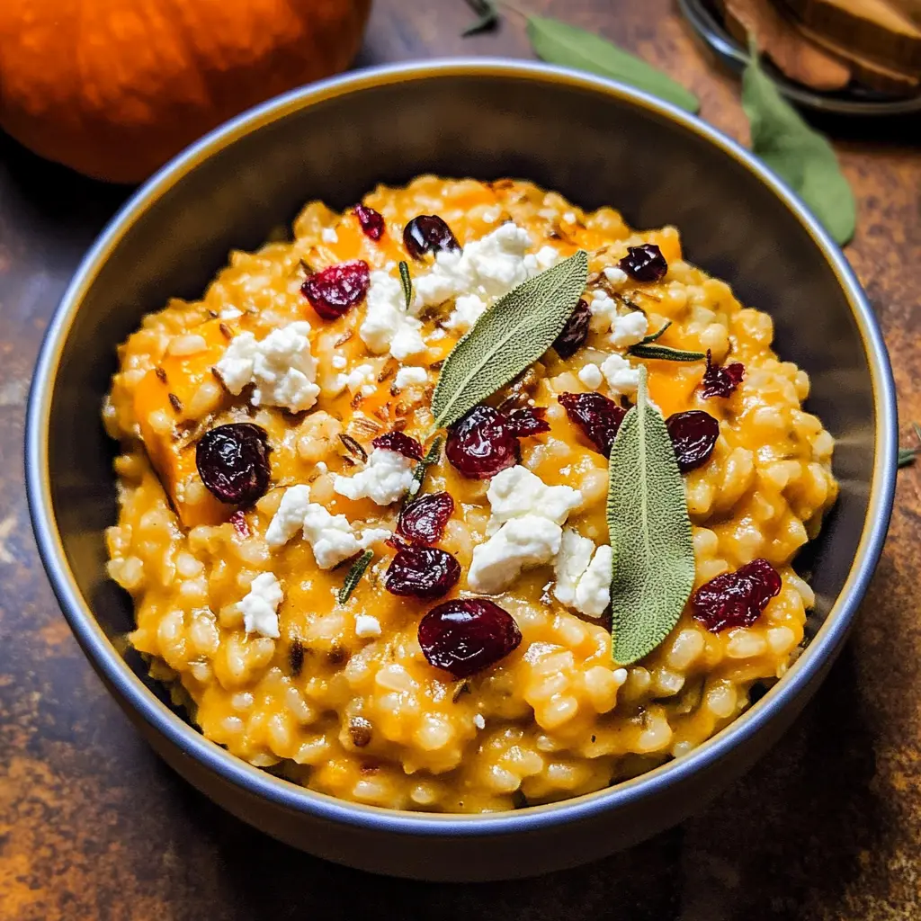 Baked Pumpkin Goat Cheese Risotto 30 Minutes Perfectly Delicious