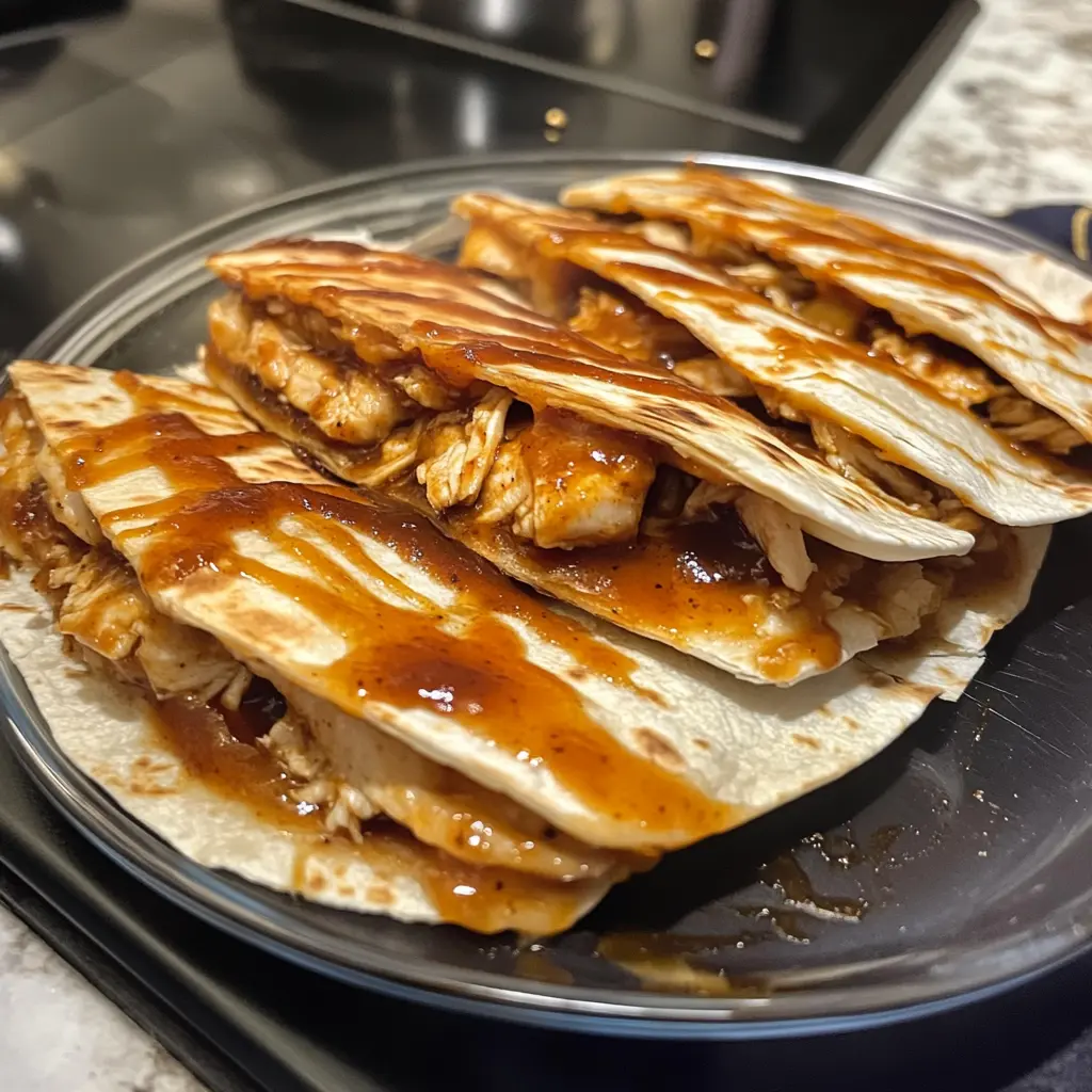 Blackstone Hot Honey BBQ Chicken Quesadillas 4 Servings Awesome Delicious