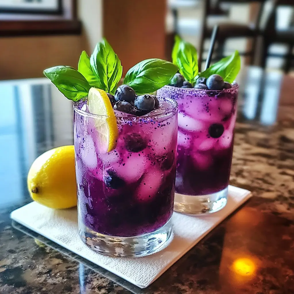 Blueberry Basil Lemon Lavender Mocktail 5 Steps Ultimate Delicious