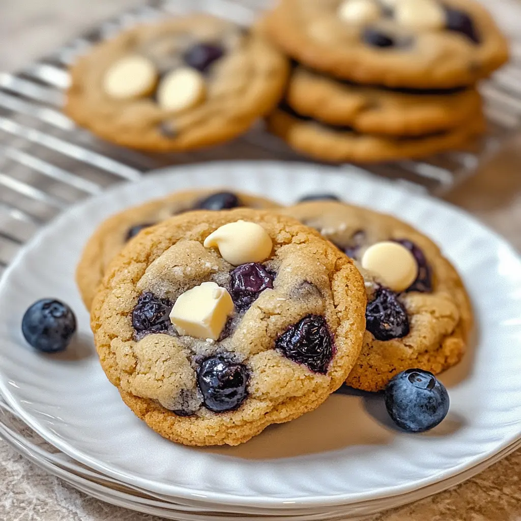 Blueberry White Chocolate Chip Cookies 12 Minutes Easy Delicious
