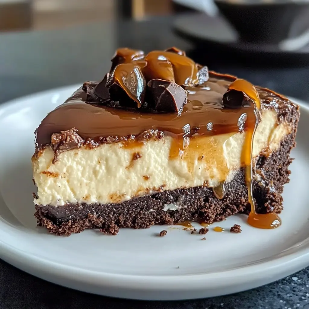 Caramel Brownie Cheesecake 3 Layers Ultimate Delicious