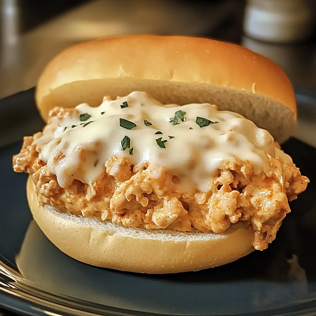Chicken Alfredo Sloppy Joes 4 Servings Easy Delicious