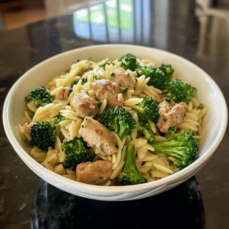 Chicken Sausage Broccoli Orzo 30 Minutes Easy Delicious