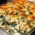 Chicken and Spinach Casserole 6 Ingredients Easy Delicious