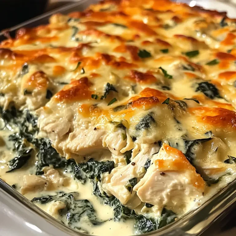 Chicken and Spinach Casserole 6 Ingredients Easy Delicious