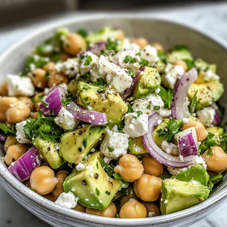 Chickpea Feta Avocado Salad 6 Ingredients Perfect Delicious