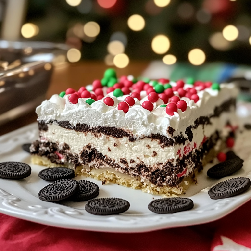 Christmas Dessert Lasagna 5 Steps Easy Delicious