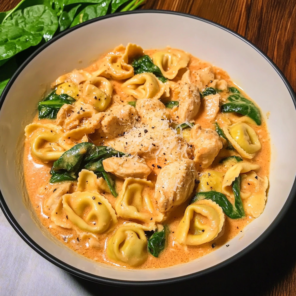 CrockPot Chicken Tortellini 7 Ingredients Easy Delicious