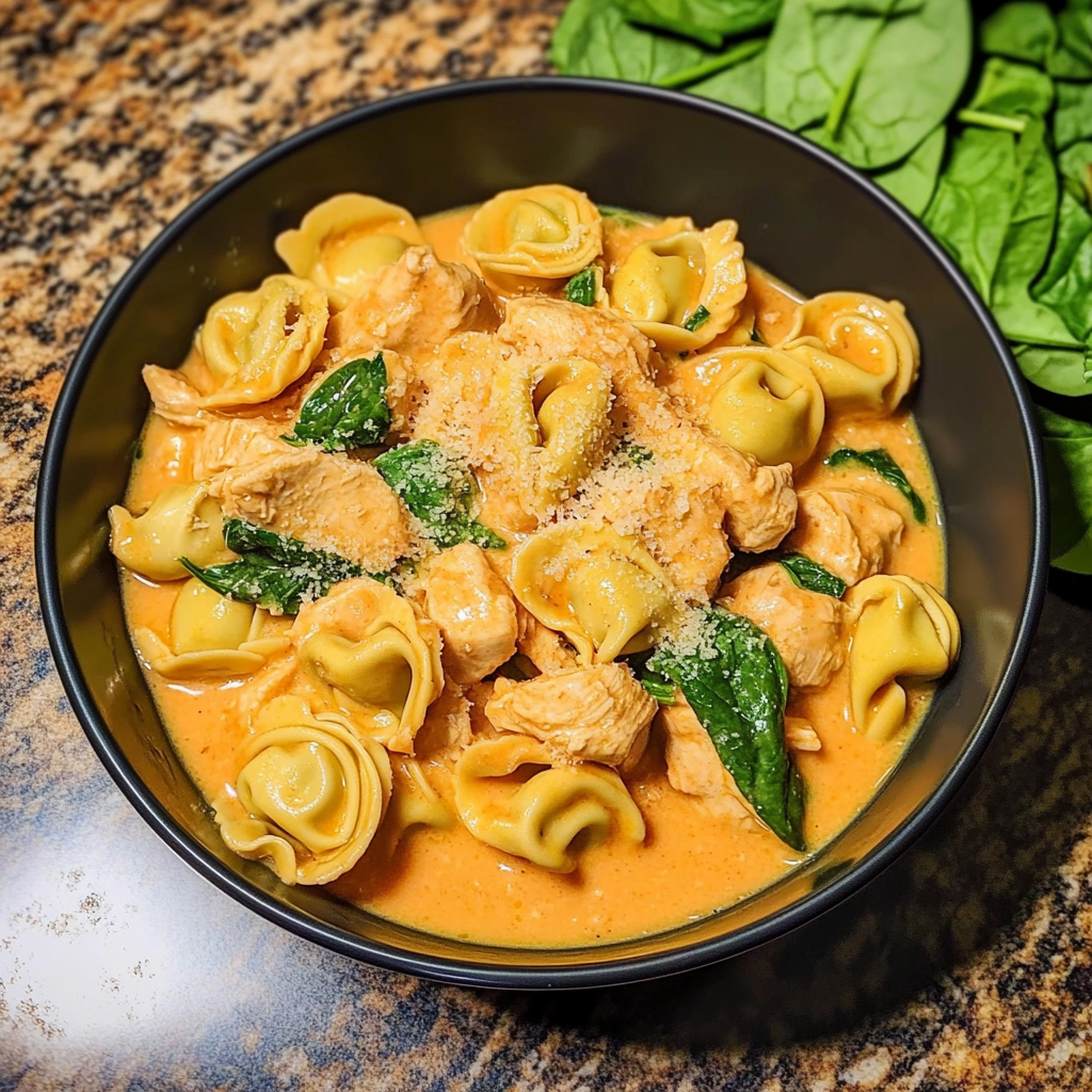 CrockPot Chicken Tortellini 7 Ingredients Easy Delicious