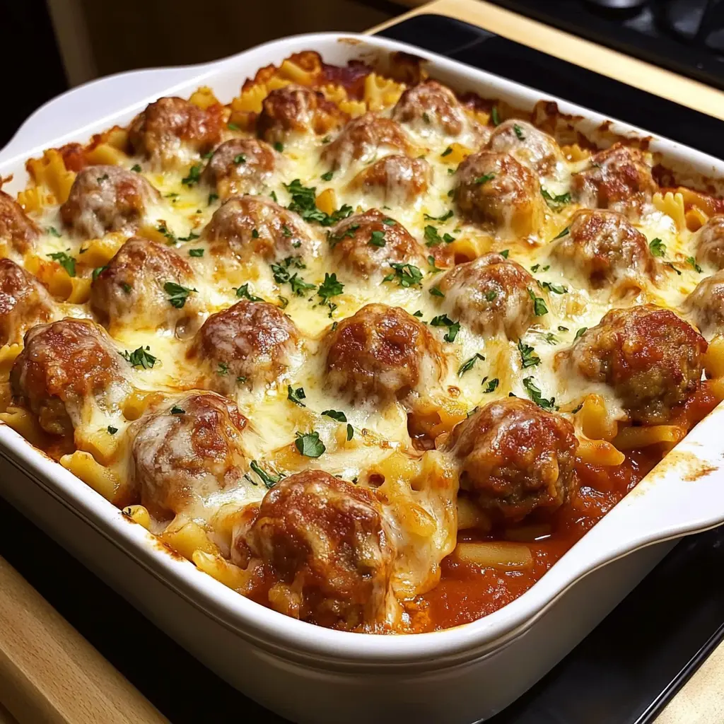 Dump-and-Bake Meatball Casserole 5 Steps Easy Delicious