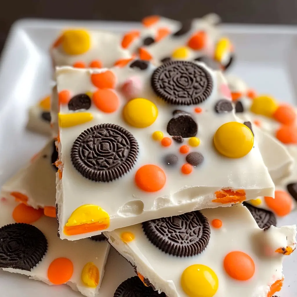 Easy White Chocolate Halloween Oreo Bark 7 Ingredients Awesome Delicious