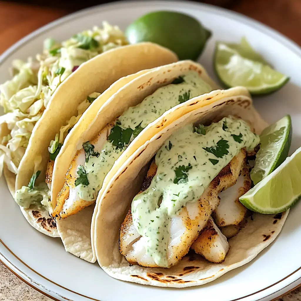 Fish Tacos Lime Crema 7 Ingredients Ultimate Delicious