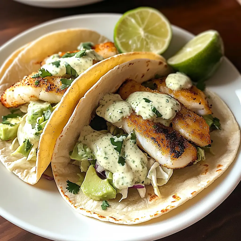 Fish Tacos Lime Crema 7 Ingredients Ultimate Delicious