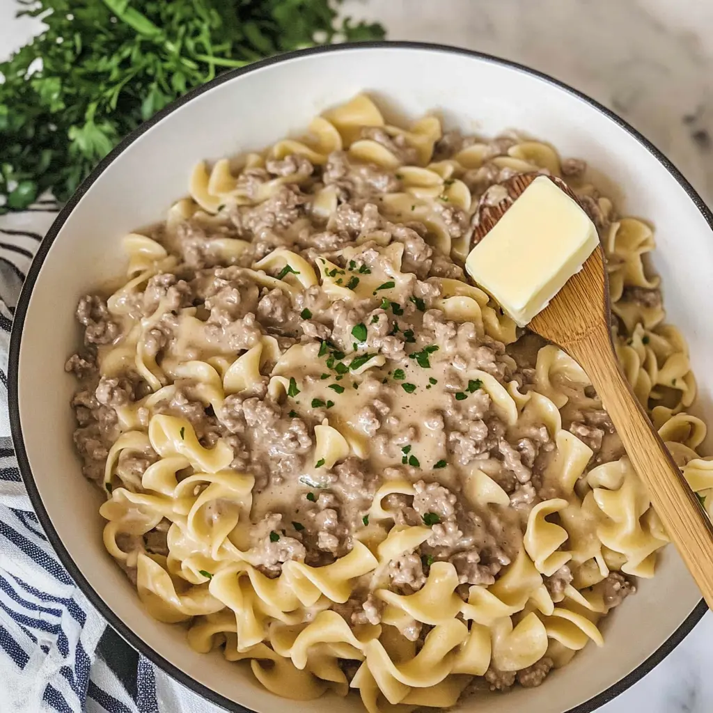 Hamburger Stroganoff Recipe 7 Ingredients Easy Delicious