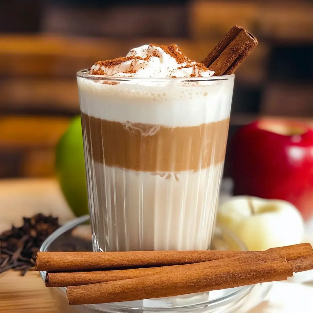 Iced Apple Crisp Nondairy Cream Chai Latte 5 Steps Easy Delicious