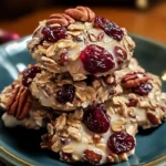 No-Bake Cranberry Pecan Praline Cookies 7 Ingredients Easy Delicious