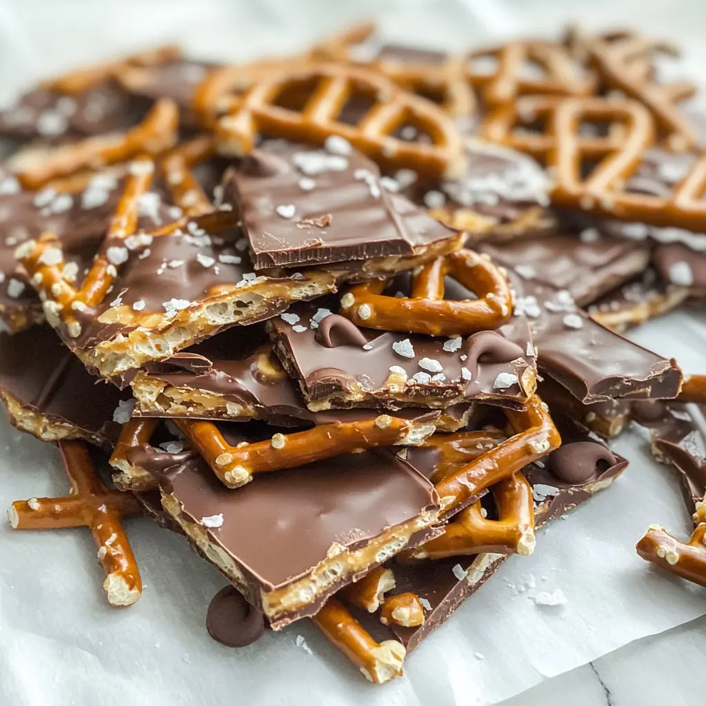 Salted Caramel Pretzel Bark 4 Servings Easy Delicious