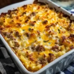 Sausage Hash Brown Breakfast Casserole 7 Ingredients Easy Delicious
