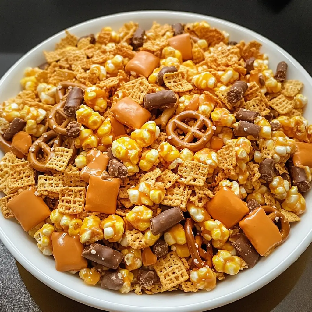 Scarecrow Crunch Snack Mix 7 Ingredients Easy Delicious