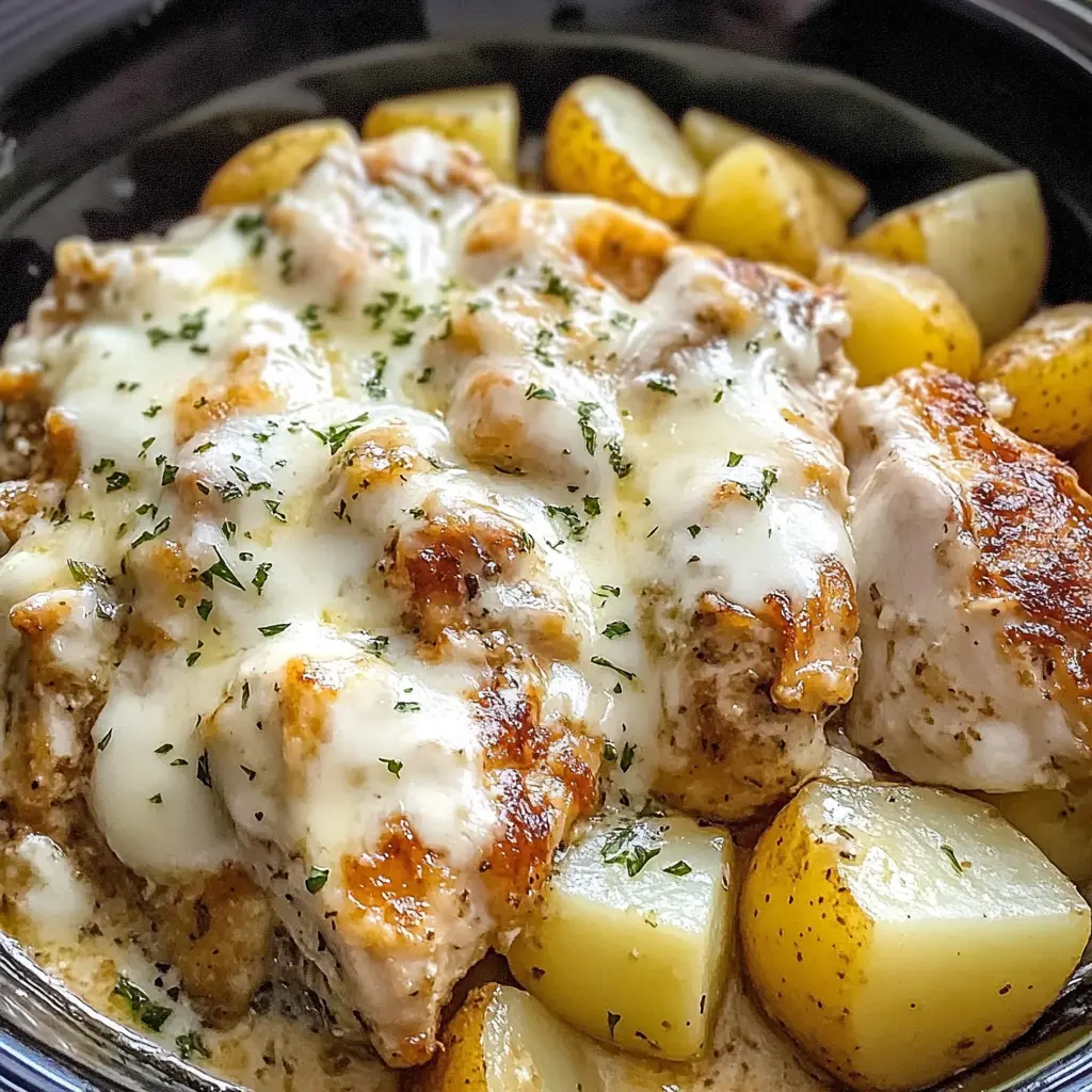 Slow Cooker Garlic Parmesan Chicken and Potatoes: 6 Steps to Delicious