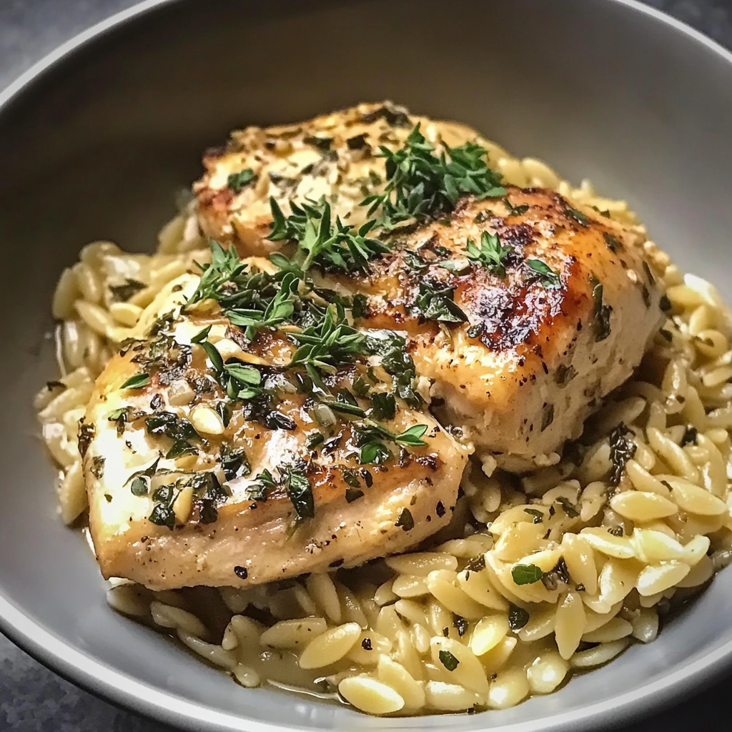 Slow Cooker Parmesan Herb Chicken & Orzo 30 Minutes Easy Delicious