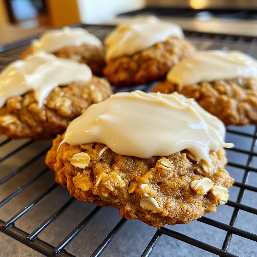 Soft Chewy Pumpkin Oatmeal Cookies 12 Minutes Easy Delicious