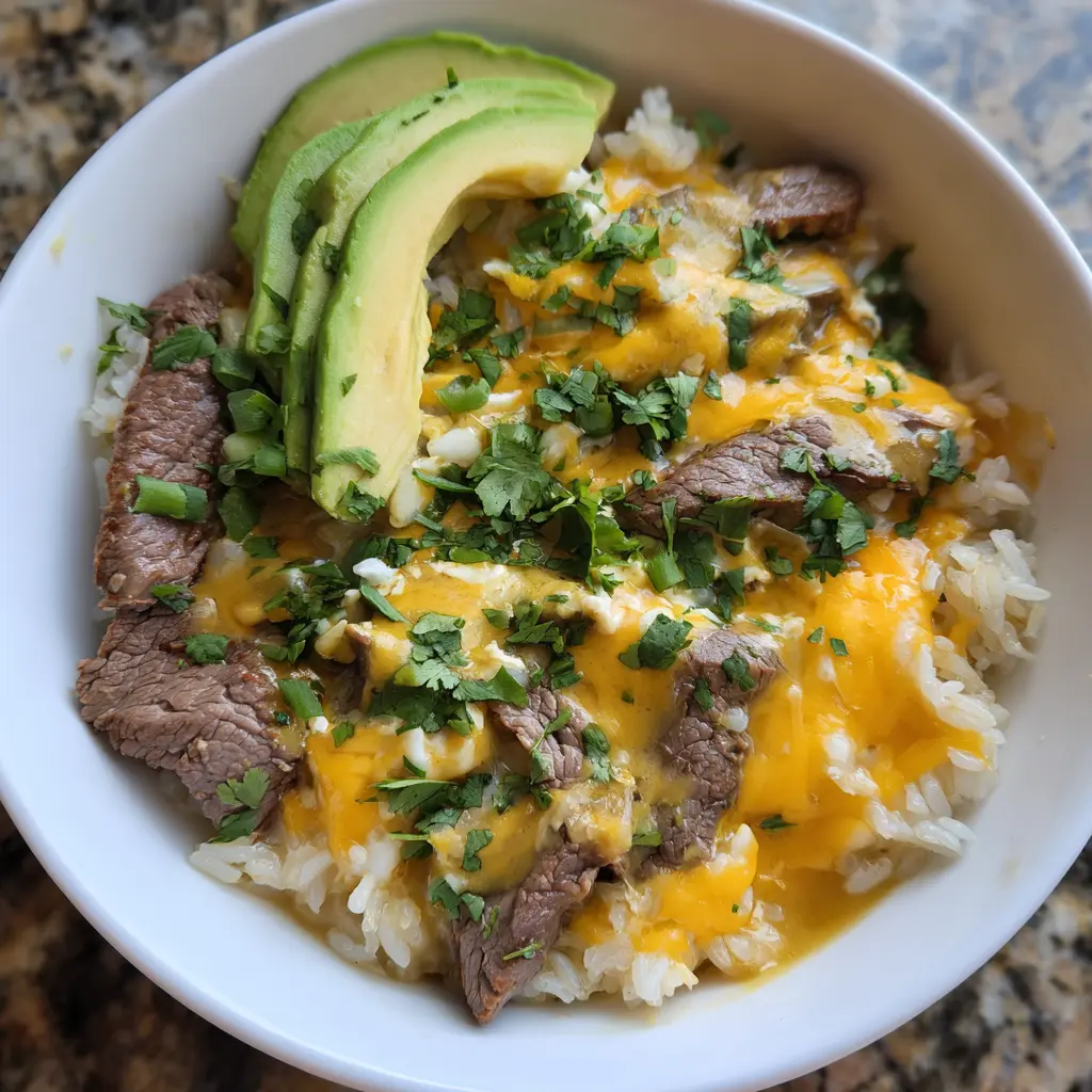 Steak Queso Rice 30 Minutes Ultimate Delicious