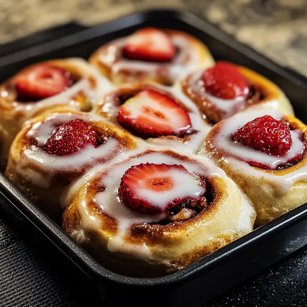 Strawberry Cheesecake Cinnabon Rolls 8 Ingredients Supreme Delicious