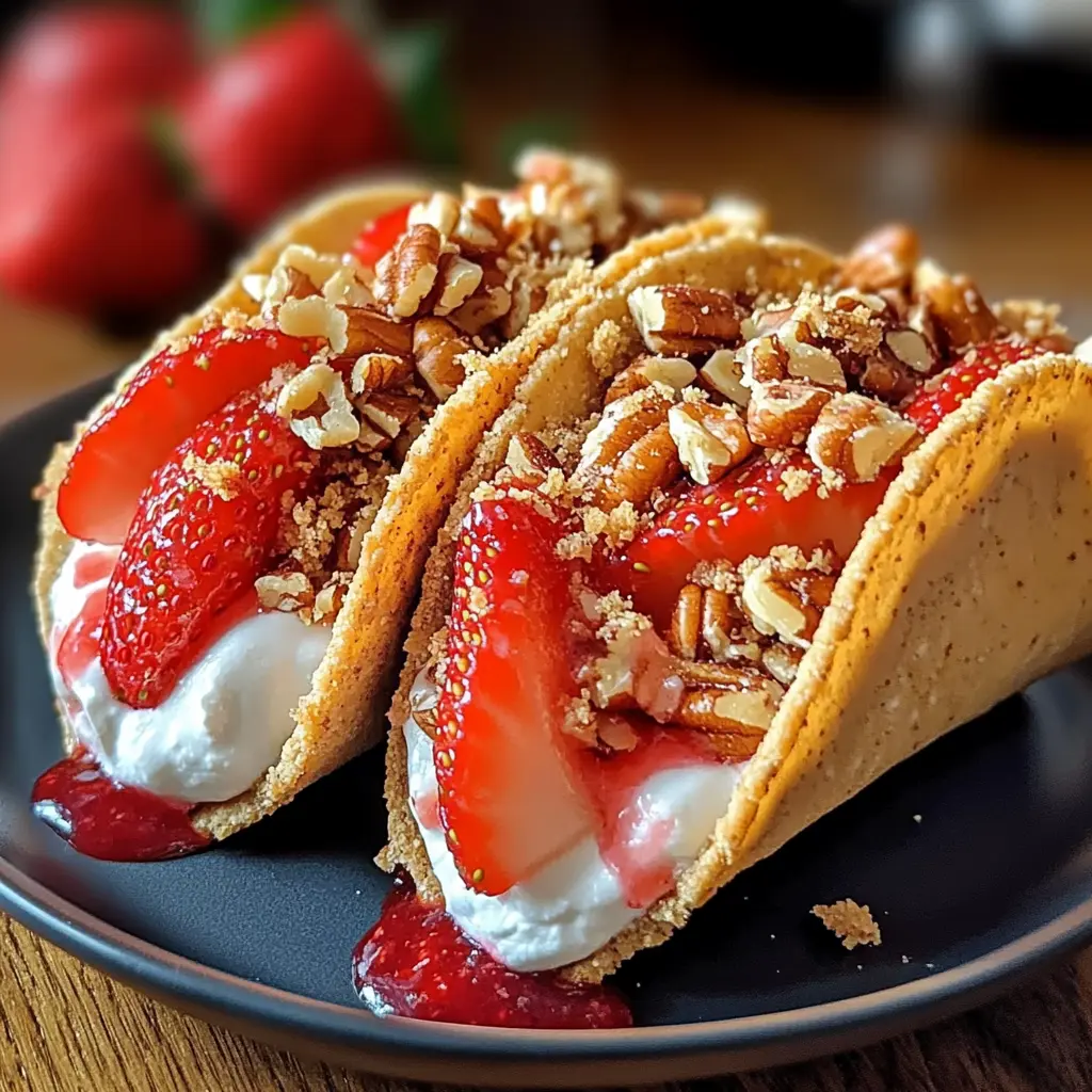 Discover Strawberry Crunch Cheesecake Tacos! A delicious dessert with a fun twist. Try this recipe today!