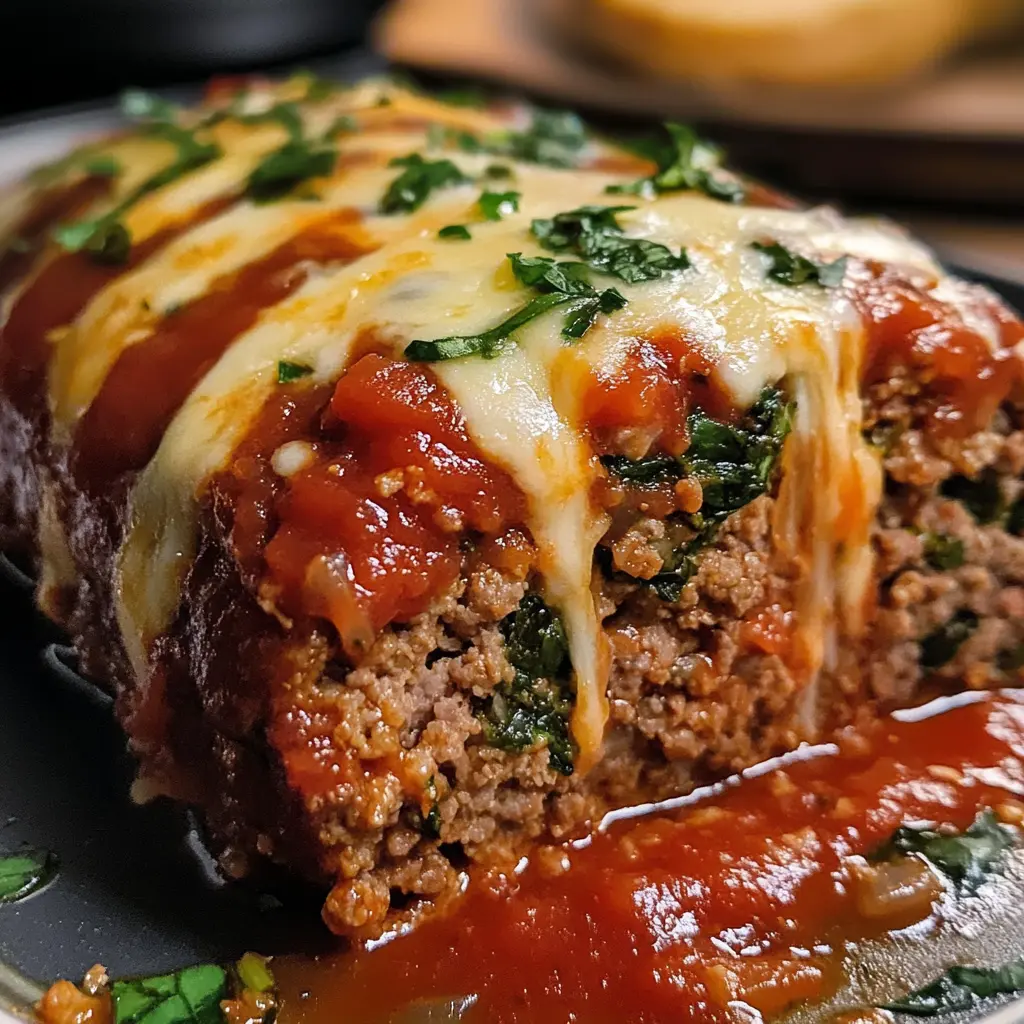 Stuffed Italian Meatloaf 4 Servings Ultimate Delicious