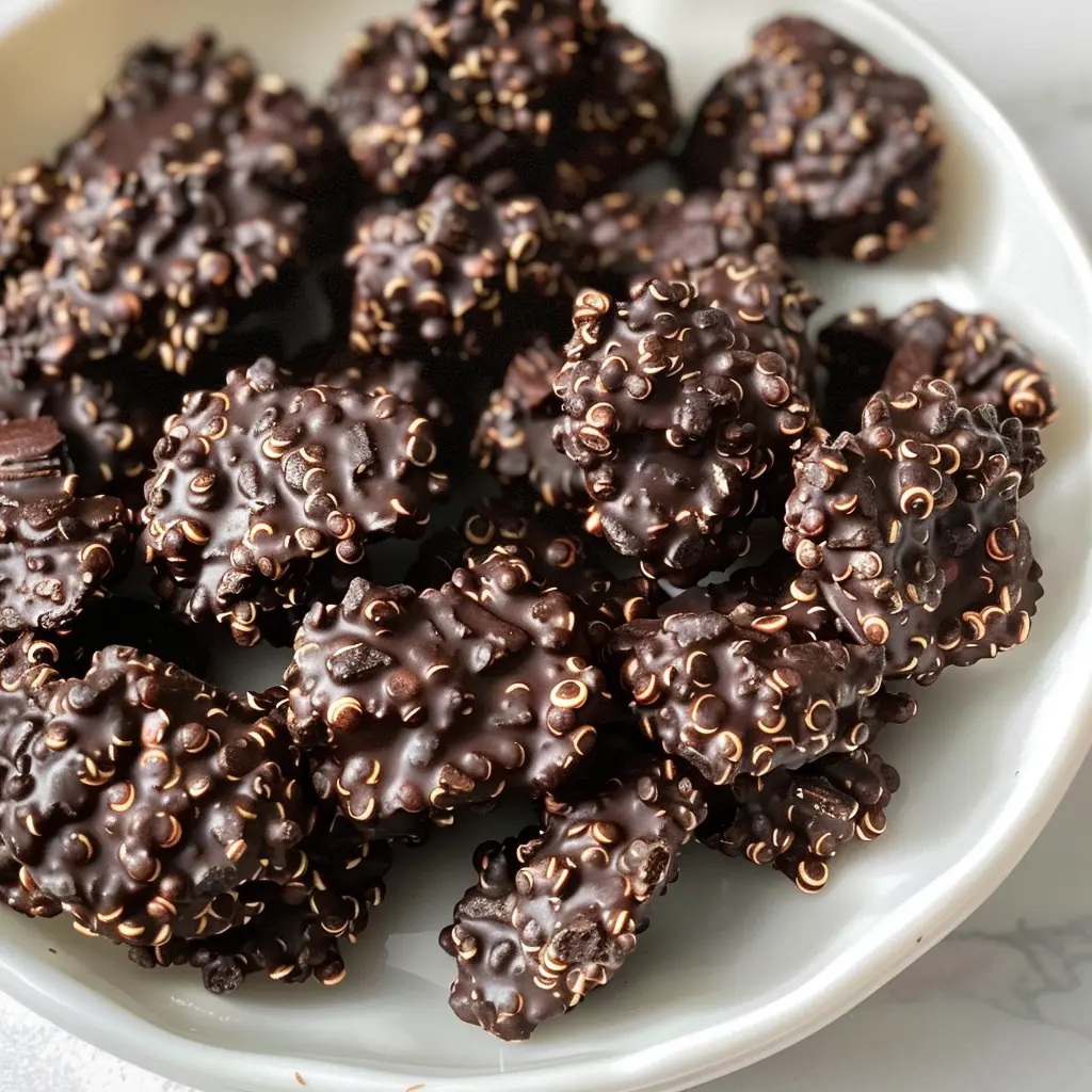 3-Ingredient Dark Chocolate Quinoa Crisps - Quick & Delicious