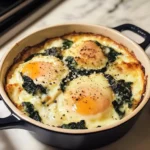 Baked Eggs Florentine 4 Servings Easy Delicious