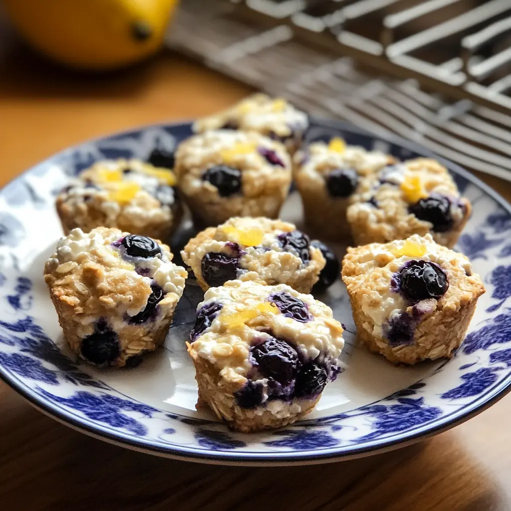 Blueberry and Lemon Zest Cottage Cheese Bites - 7 Ingredients Easy Delicious