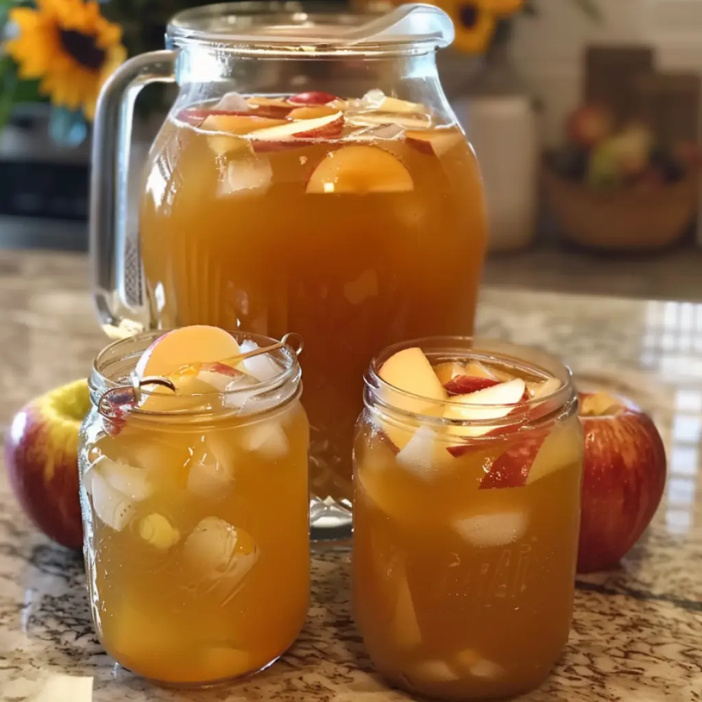 Caramel Apple Pie Punch Mocktail 4 Ingredients Easy Delicious