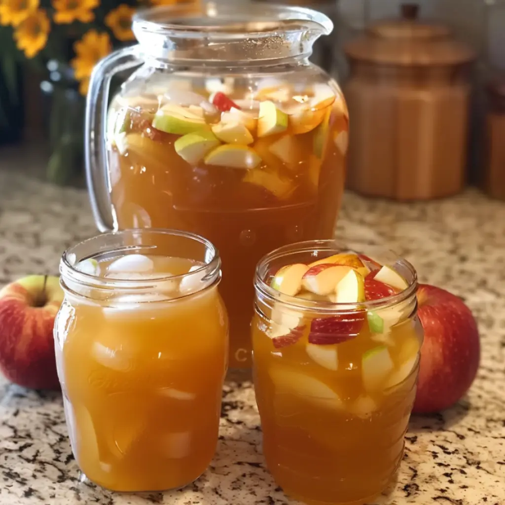 Caramel Apple Pie Punch Mocktail 4 Ingredients Easy Delicious
