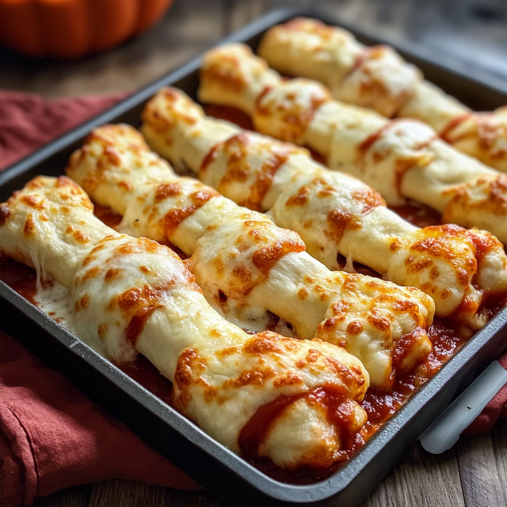 Cheesy Halloween Breadstick Bones 5 Steps Awesome Delicious