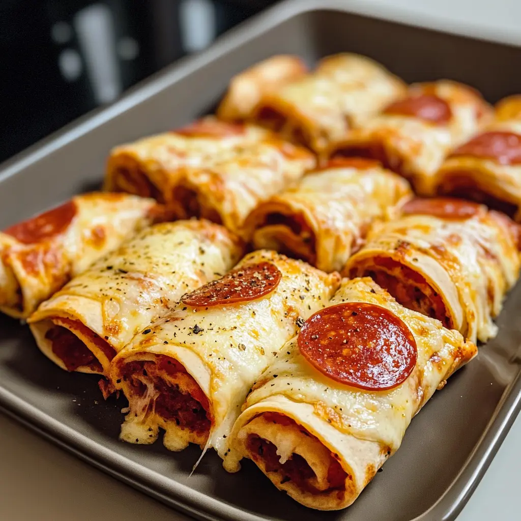 Cheesy Pepperoni Pizza Roll Ups 4 Servings Easy Delicious