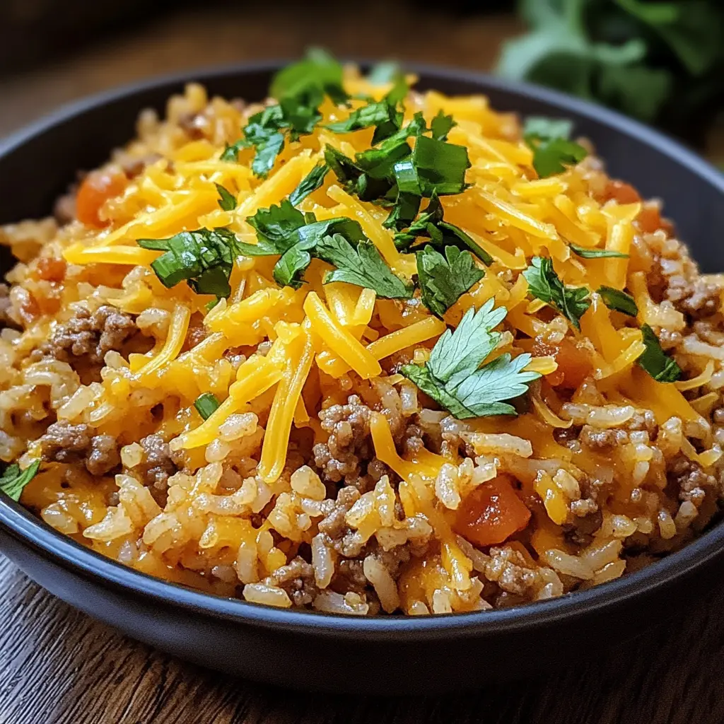 Cheesy Taco Rice 7 Ingredients Easy Delicious