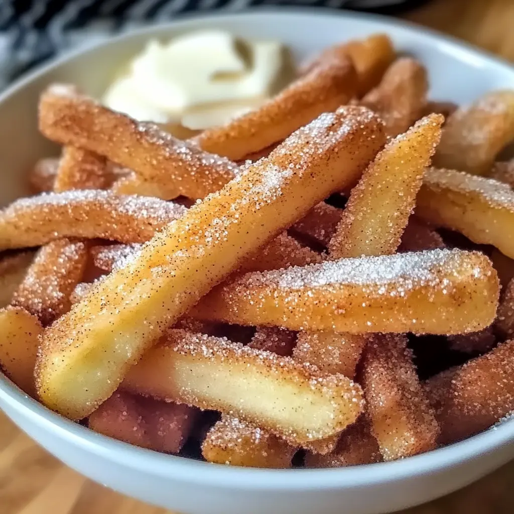 Cinnamon Sugar Apple Fries 20 Minutes Easy Delicious
