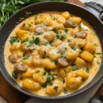 Creamy Butternut Squash Gnocchi with Sausage - 7 Ingredients Supreme Delicious