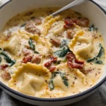 Creamy Tuscan Ravioli Soup 30 Minutes Easy Delicious