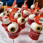 Creepy Skewered Salami Eyeballs 4 Servings Easy Delicious