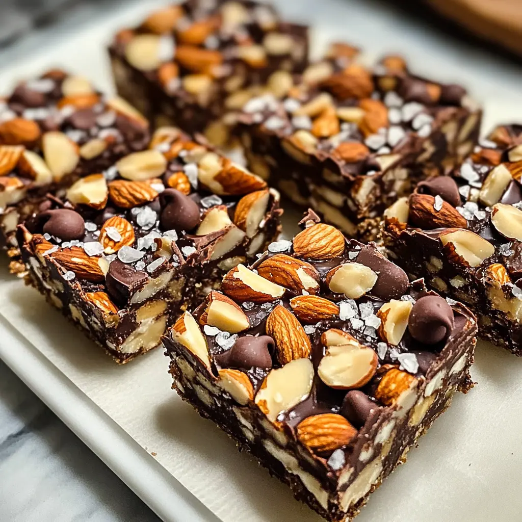 Dark Chocolate and Sea Salt Nut Bars 5 Steps Awesome Delicious