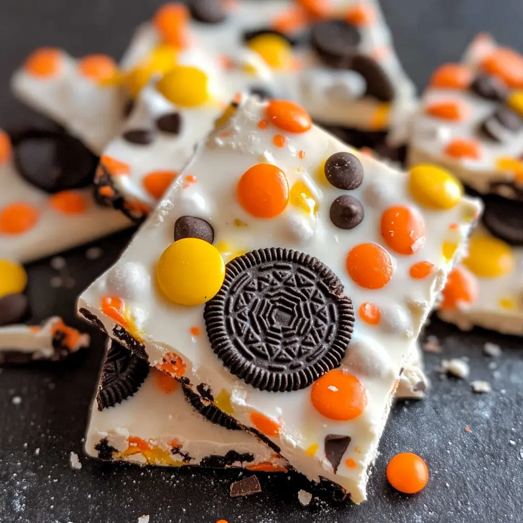 Easy White Chocolate Halloween Oreo Bark 7 Ingredients Awesome Delicious